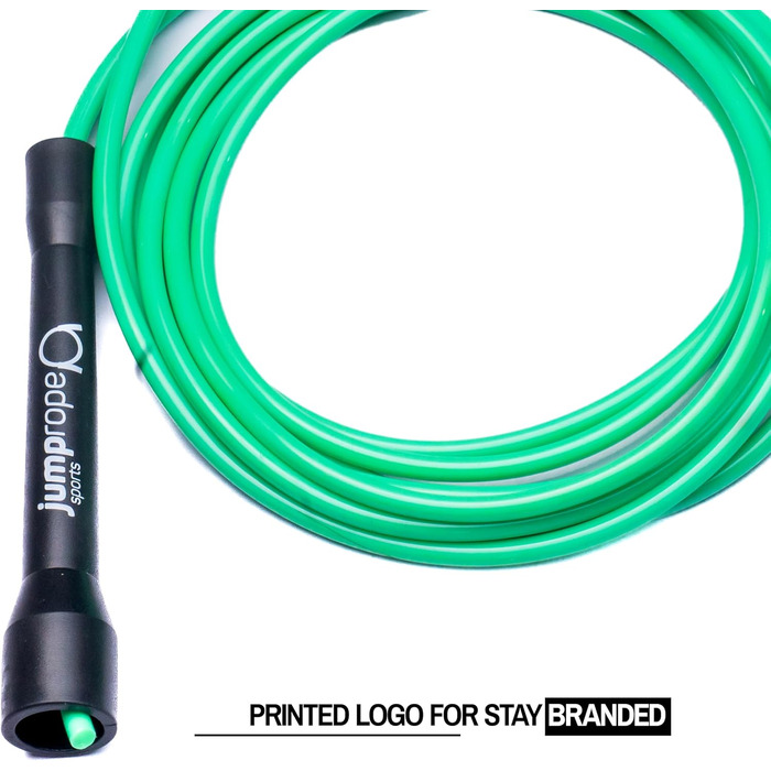 Професійне скакалка для змагань SPEED CHAMPION (діаметр 5 мм, довжина 3.0 м, регульована) (чорний-неоновий зелений)