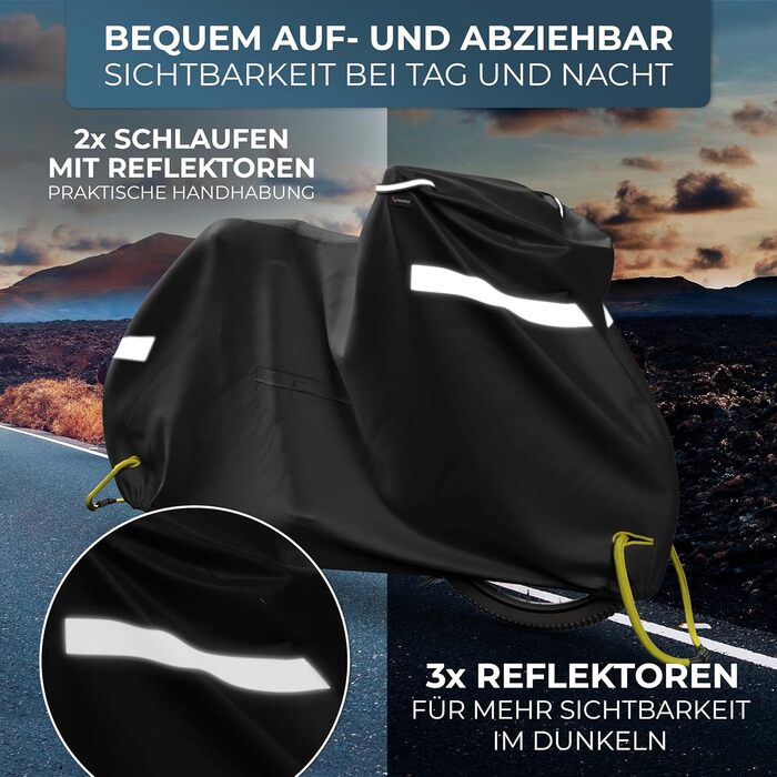 Водонепроникний чохол для велосипеда Xcelenze з відбивачами, міцний та з UV-захистом (XXL, для 2 велосипедів)