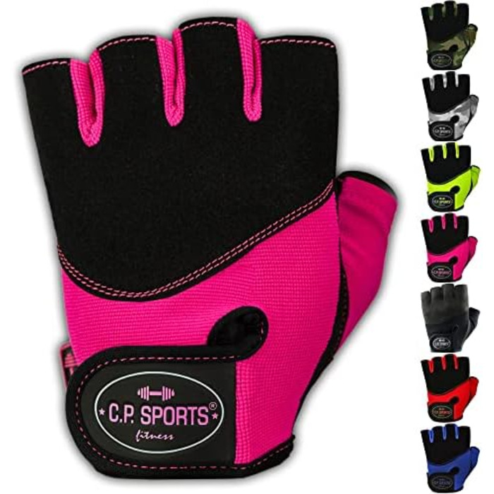 Спортивні рукавички C.P. Sports Iron-Handschuh для тренувань та бодібілдингу (неоново-рожевий, L/9, 20-22 см)