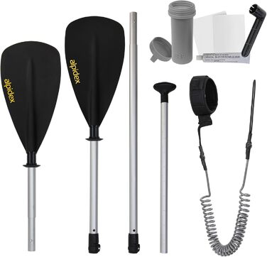 Надувна SUP-дошка ALPIDEX 320x76x15 см, комплект: весло, насос, рюкзак, плавники, ремкомплект, тримач, вантаж до 200 кг, легка та міцна