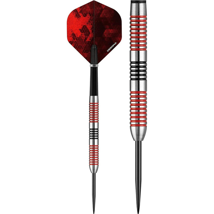 Дротики для дартсу Designa Vampires V2 M2, сталевий наконечник, стандартні та персоналізовані, 21г/23г/25г