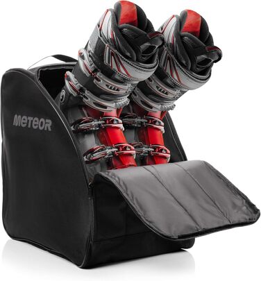 Чохол для лижних черевиків Meteor - компактна сумка для черевиків та рукавиць. Водонепроникний, легкий, міцний, ідеальний для зимових подорожей та катання на лижах. Чорний колір, рюкзак для лижних черевиків.