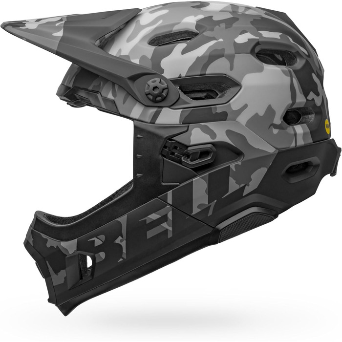 Велошолом BELL Super DH MIPS, розмір L (58-62 см), чорний камуфляж, матова/глянцева поверхня
