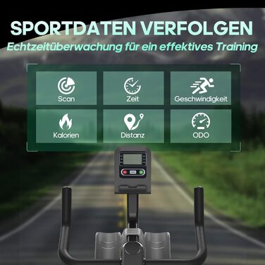 Ергометр DMASUN для дому з регульованим магнітним опором, стійкою для гантелей, важким маховиком, LCD-монітором, регульованою висотою, фітнес-велосипед до 180 кг, зелений [2026 Модель]