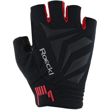 Велоперчатки Roeckl Isera 2, короткі, чорно-червоні (розмір 10)
