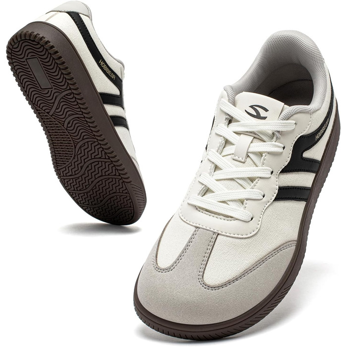 Кросівки HOBIBEAR ретро стиль унісекс бежево-чорні 39 EU. Зручне взуття для щоденного використання з анатомічною колодкою