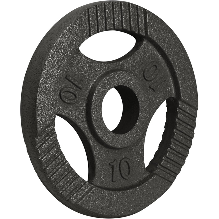 Олімпійські диски для штанги GORILLA SPORTS, чавунні, сріблясті, 1,25–20 кг, 50 мм, Tri-Grip