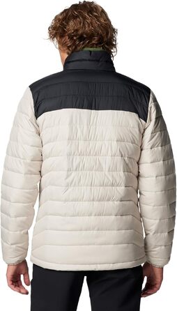 Чоловіча утеплена куртка Columbia Powder Lite II, темно-сіра/чорна (Dark Stone/Black), розмір XL