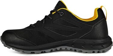 Черевики туристичні Jack Wolfskin Woodland Texapore Low для дітей, 33 EU, чорний/жовтий