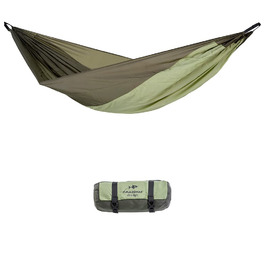 Гамак Amazonas Ultra-Light Silk Traveller Thermo 275x140 см, зелений, до 200 кг - надлегкий шовковий гамак для подорожей
