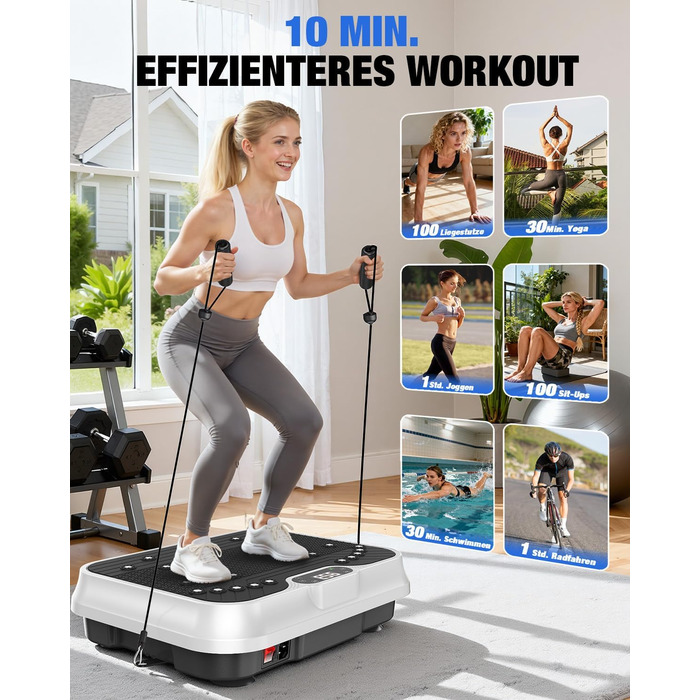 Віброплатформа для жінок HomeFitnessCode Mini - тренажер для дому для схуднення та м'язового розвитку, чорний