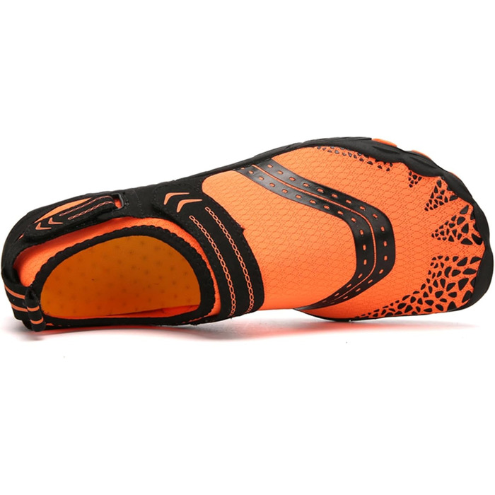 Водні черевики FANSU для дорослих, на липучці, літні пляжні черевики для жінок та чоловіків, швидковисихаючі, антиковзні, для плавання та серфінгу (39 EU, помаранчевий)