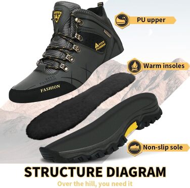 Чоловічі трекінгові черевики Littleplum, водонепроникні, дихаючі, з підкладкою, антиковзаюча підошва, високий верх, спортивні, зелені, 43 EU