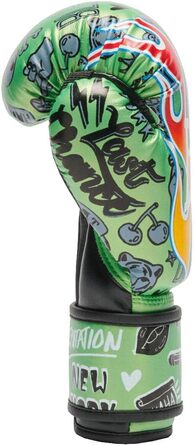Боксерські рукавички LEONE 1947 Flames 6 OZ, зелені