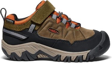 KEEN Targhee 4 Low - Водонепроникні трекінгові черевики для дітей (Dark Olive Gold Flame, 32/33 EU)