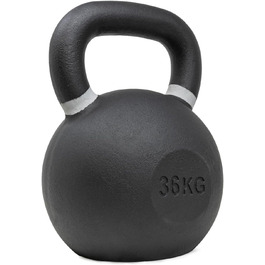 Гиря чавунна Strength Shop 10 кг з ергономічною ручкою, чорне порошкове покриття, кольорове маркування ваги, для функціонального тренування всього тіла, надміцна та довговічна