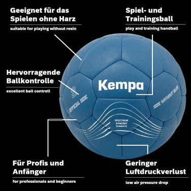 Гандбольний м'яч Kempa Spectrum Synergy Eliminate, унісекс, тренувальний, 30 панелей, розмір 3, сірий лід
