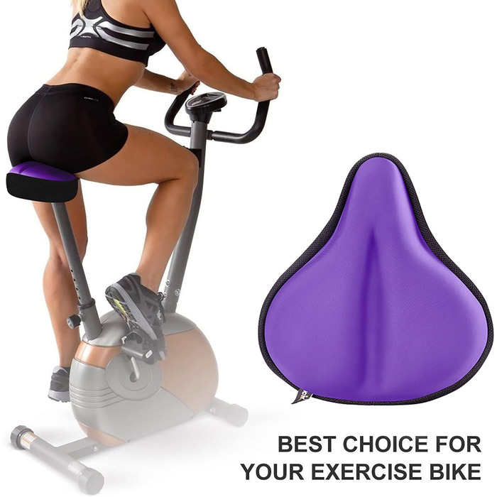 Покриття для велосипедного сидіння з гелевою подушкою, 27 x 25 см (фіолетовий)