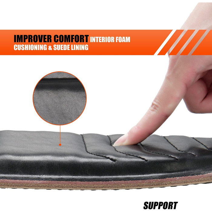 Пумaш для підйому важкості з натуральної шкіри, підтримка попереку, для пауерліфтингу та важкої атлетики, чорний (L)