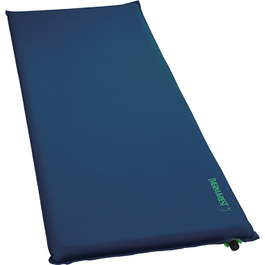 Килимок для кемпінгу Therm-a-Rest Basecamp з самонадуваним шаром, WingLock-вентиль, розмір Regular (50,8 x 183,9 см, 20 x 72 дюйми), блакитний, з оригінальною сумкою для зберігання