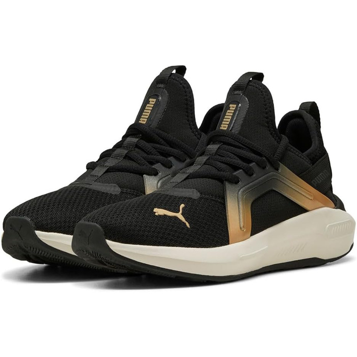 Жіночі кросівки PUMA Softride Enzo 5 Metallic для бігу та повсякденного носіння, 40 EU, Puma Black, Warm White, Puma Gold