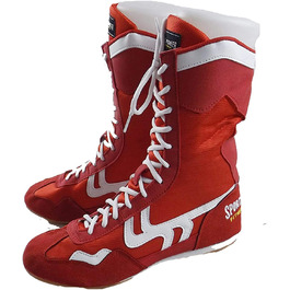 Боксерські кросівки High Top для жінок, легкі, для кікбоксингу та боротьби, комфортні, червоні (37 EU)