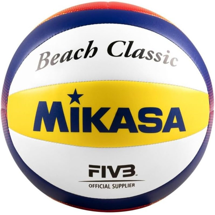 Волейбольний м'яч MIKASA Beach Classic №5, синьо-жовто-червоний, для пляжу