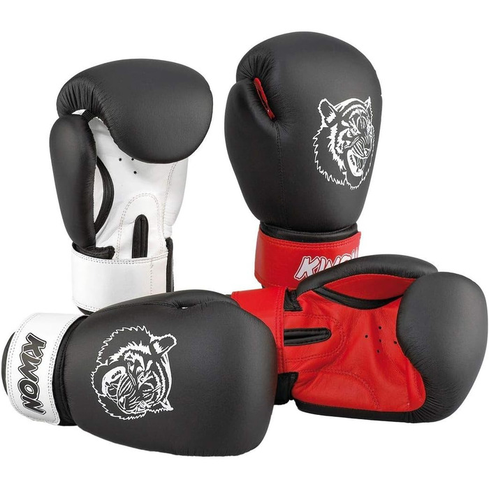 Дитячі боксерські рукавички Tiger 10oz, чорні/білі