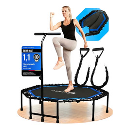 Батут фітнес VIREO для дорослих 102 см, до 150 кг, складаний, з ручкою, гумовими стрічками, для дому