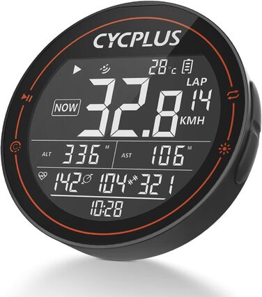 Велокомп'ютер CYCPLUS GPS, бездротовий, водонепроникний IPX6, Bluetooth 5.0, ANT+, одометр, для шосейного велосипеда, сумісний зі Strava (оновлений)
