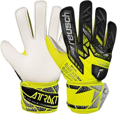 Воротарські рукавички Reusch Attrakt Solid Junior - жовто-срібні, розмір 6.5 - для дітей та підлітків