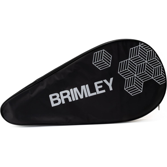 Ракетка для падел-тенісу Brimley Padelschläger Carbon PDX3K 3K-Carbon | Підходить для початківців та досвідчених гравців | 100% карбонова ракетка, Eva-наповнювач, зручна захисна сумка