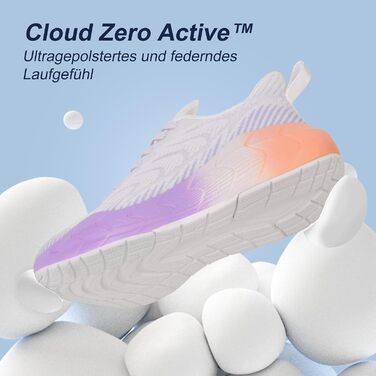 Кросівки Hawkwell Cloud Zero Active жіночі для трекінгу та тенісу, білі з фіолетовим, 37 EU, дихаючі, нековзні