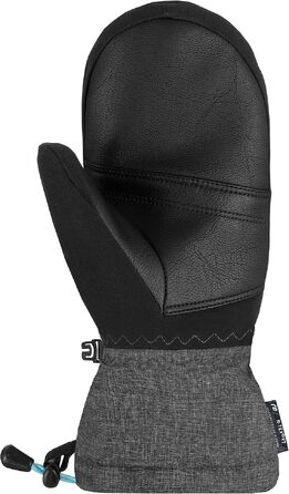 Дитячі гірськолижні рукавички Reusch Softshell, водонепроникні та теплі (чорно-сіро-рожеві, розмір 3.5)