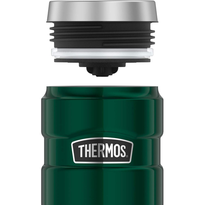 Термокружка THERMOS Stainless King 470 мл, зелена, для кави і чаю, нержавіюча сталь, ізоляційна, герметична, зберігає тепло 7 годин, холод 18 годин, BPA Free, підходить для посудомийної машини