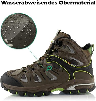 Теплі трекінгові черевики для жінок та чоловіків, хакі, камуфляж, розмір 36 EU