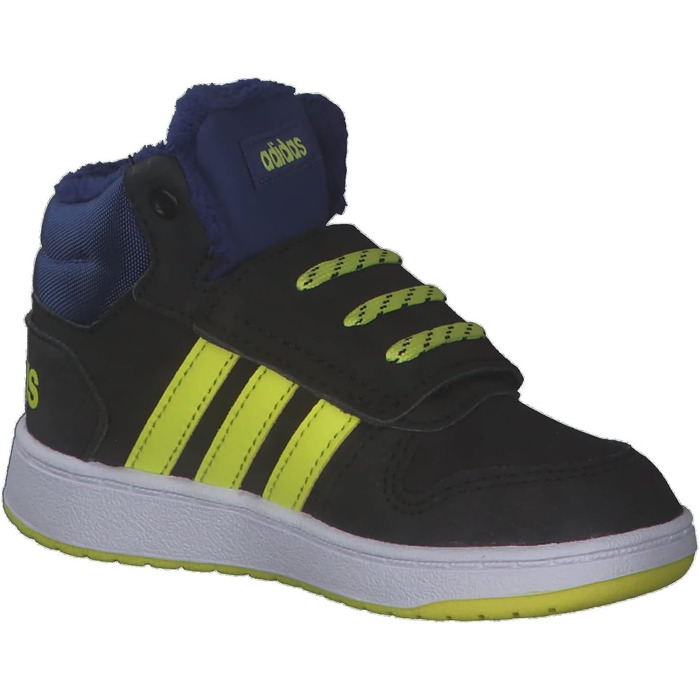 Кросівки Adidas Hoops Mid 2.0 для дітей та дорослих (21 EU, чорний/жовтий/синій)