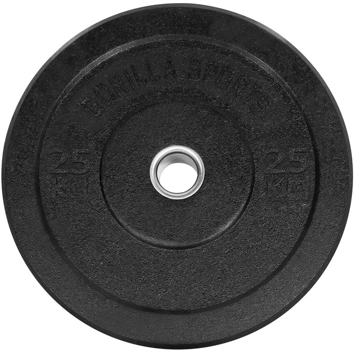 Гумові олімпійські диски GORILLA SPORTS 2x25 кг, 50 мм, для штанги