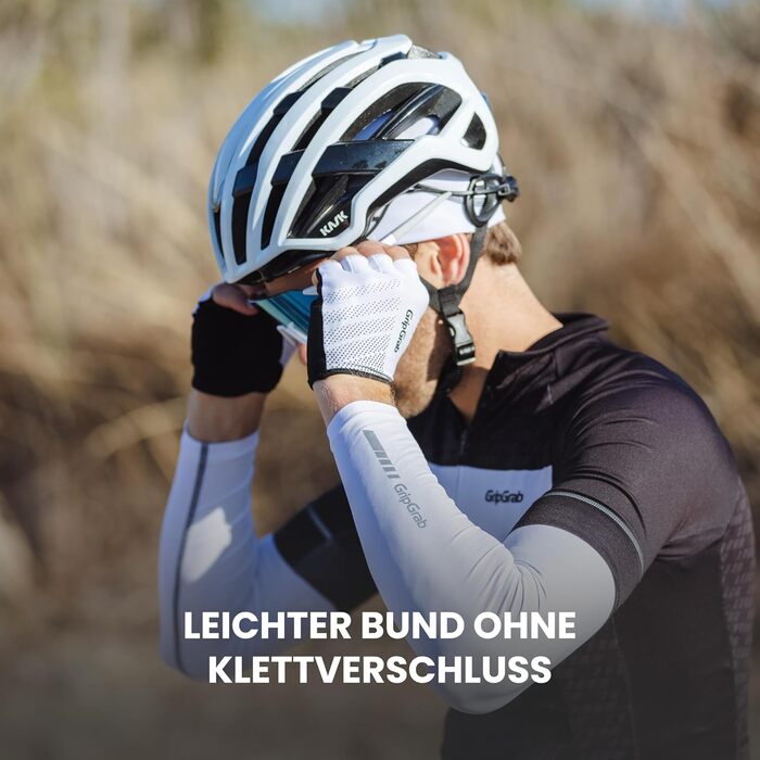 Fahrradhandschuhe GripGrab Ride Einsteiger Kurzfinger Sommer XXL Weiß - Пadded, безпальцеві, для початківців