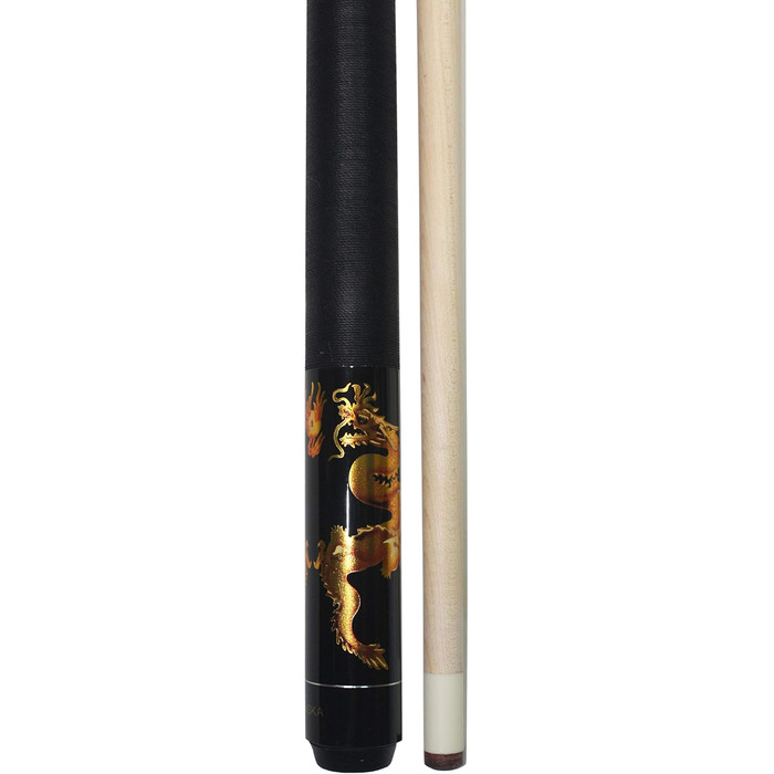 Більярдний кий ASKA Golden Dragon з ірландського льону, 13 мм багатошарова тверда вершина, вага 538 г