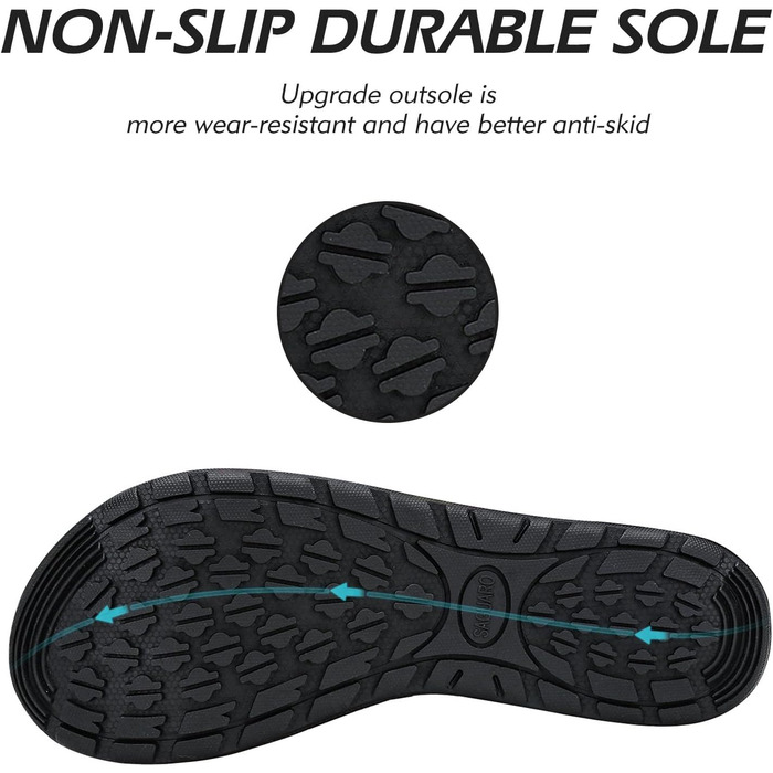 Чоловічі та жіночі аквашузи SAGUARO для плавання та відпочинку на природі, швидковисихаючі, розмір 37-47 EU (46/47 EU, Saphir)