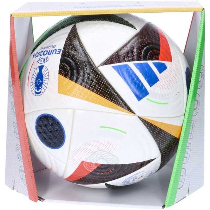 Футбольний м'яч Adidas Euro24 Pro, розмір 5, біло-чорний