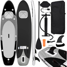 Надувна SUP-дошка ZEYUAN 300x76x10 см з веслом, сидінням і аксесуарами, чорна – комплект для сап-серфінгу