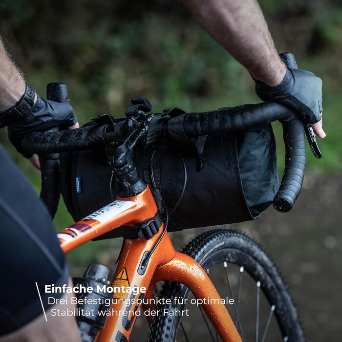 Велосипедна сумка BBB Cycling Front Fellow BSB-141, водонепроникна, на кермо, чорна, розмір M
