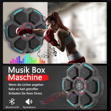 Музичний боксерський тренажер з Bluetooth, для дому, з рукавичками, для дітей та дорослих