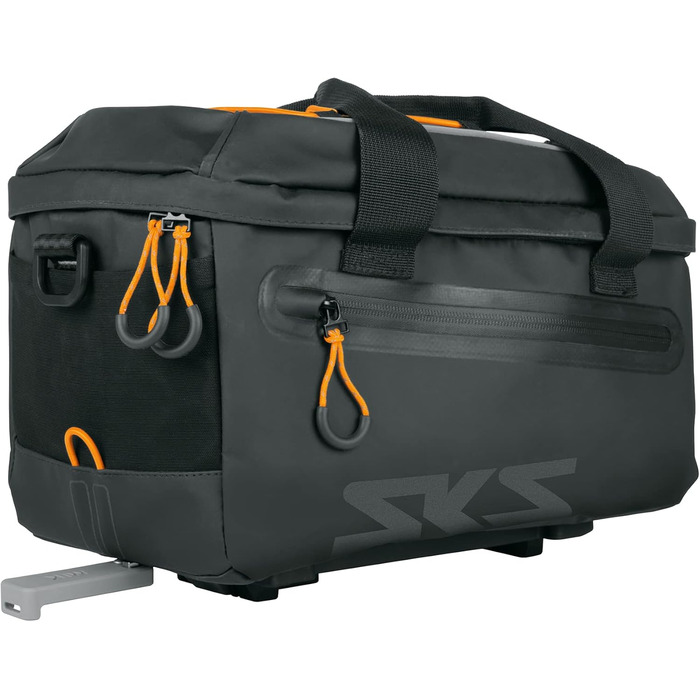 Велосипедна сумка SKS GERMANY Infinity TOPBAG на багажник, водонепроникна, знімний плечовий ремінь, MIK-сумісна, 7 л, чорна