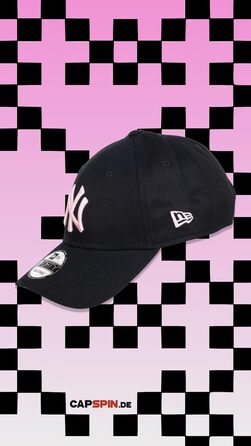 Кепка бейсболка New Era MLB 9Forty з логотипом команди NY/LA, чорно-рожева, регульована