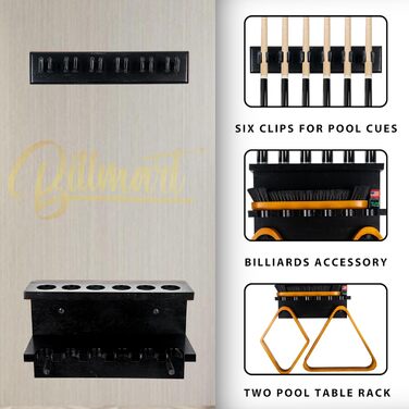 Тримач для київ (6 шт.) - стійка для більярдних київ, аксесуар для більярдного столу, чорний