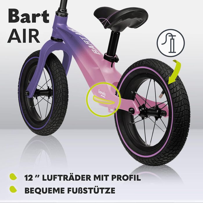 Беговел Lionelo Bart Air/Violett для дітей 2-3 років, 12