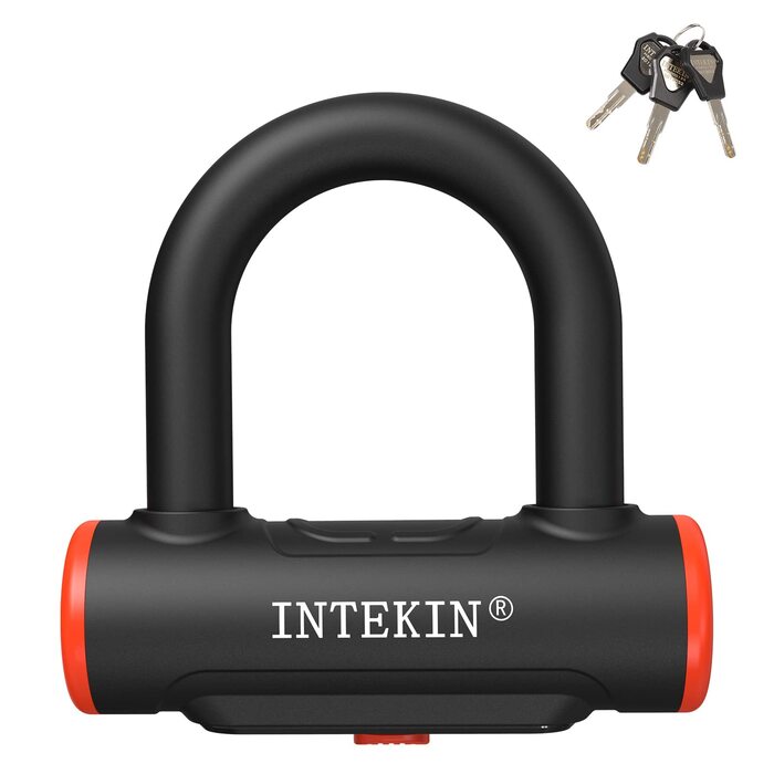 Замок для велосипеда U-подібний з кріпленням, 16 мм, 3 ключі, висока безпека, для мотоцикла, електровелосипеда, гірського велосипеда, скутера. Внутрішні розміри 24,3 x 8,9 см